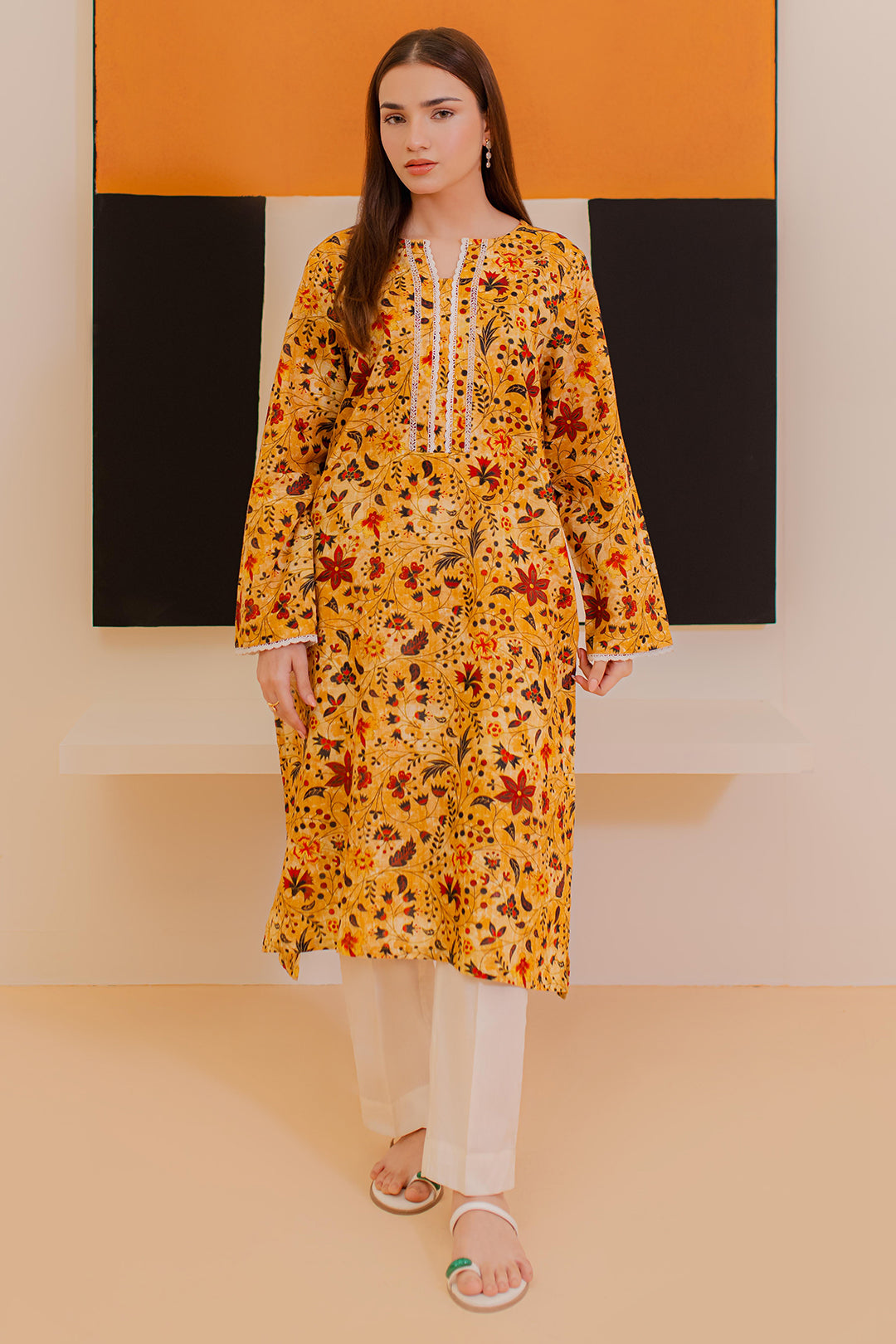 Zellbury | Winter Pret | Kurta - 3079 -  Zellbury Women Essential Pret - Original Designer Dress - House of Maryam