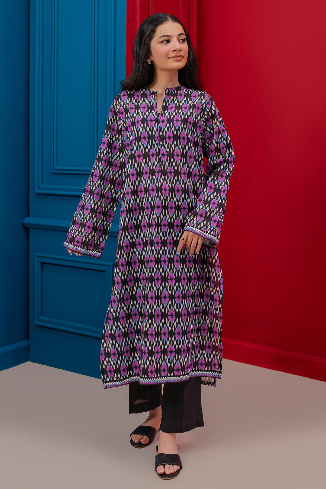 Zellbury | Winter Pret | Kurta - 3097 -  Zellbury Women Essential Pret - Original Designer Dress - House of Maryam