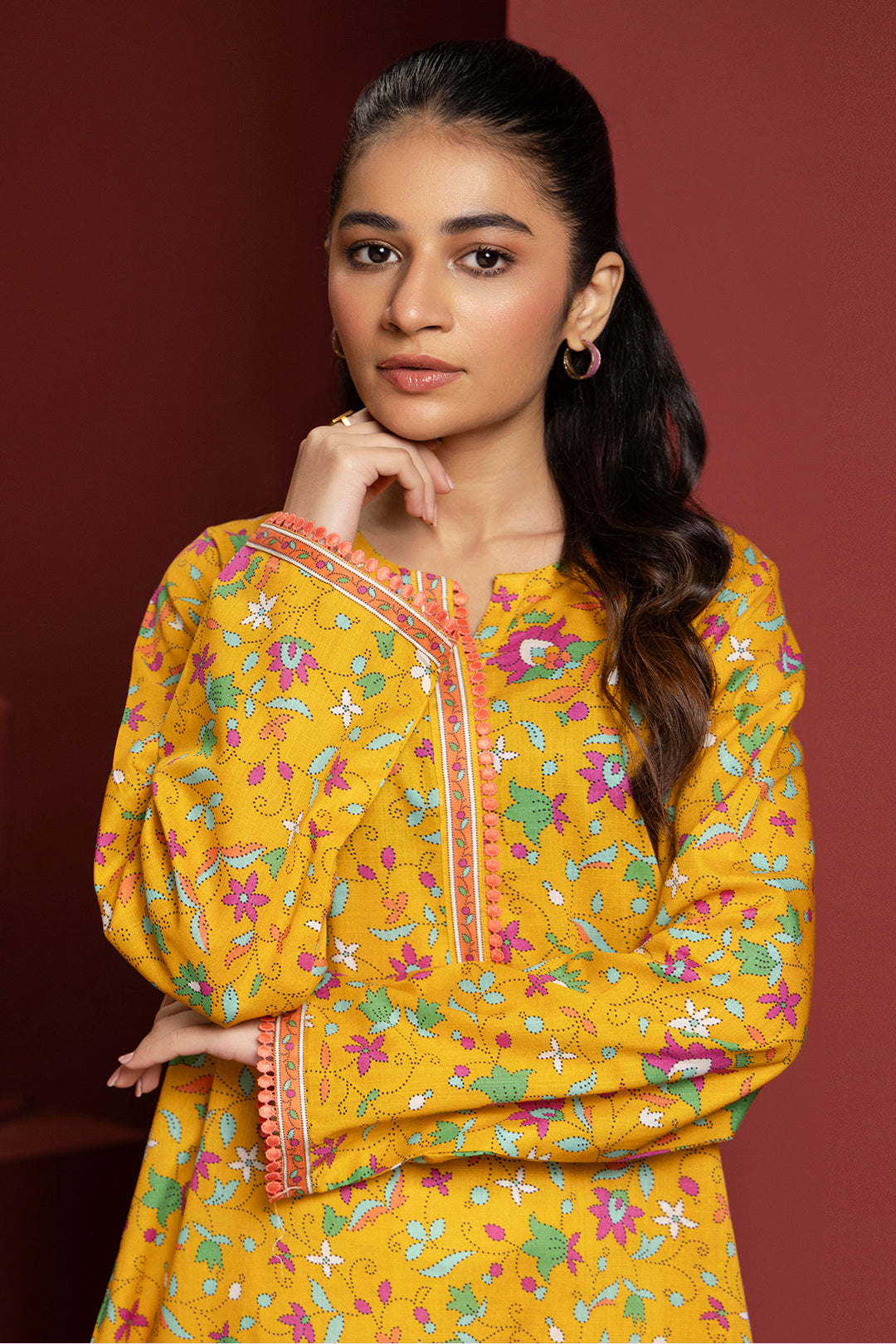 Zellbury | Winter Pret | Kurta - 3098 -  Zellbury Women Essential Pret - Original Designer Dress - House of Maryam