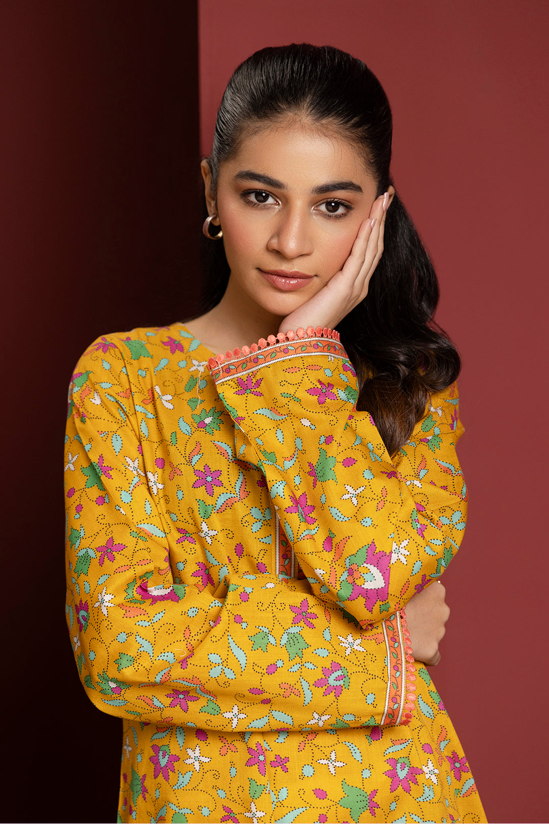 Zellbury | Winter Pret | Kurta - 3098 -  Zellbury Women Essential Pret - Original Designer Dress - House of Maryam