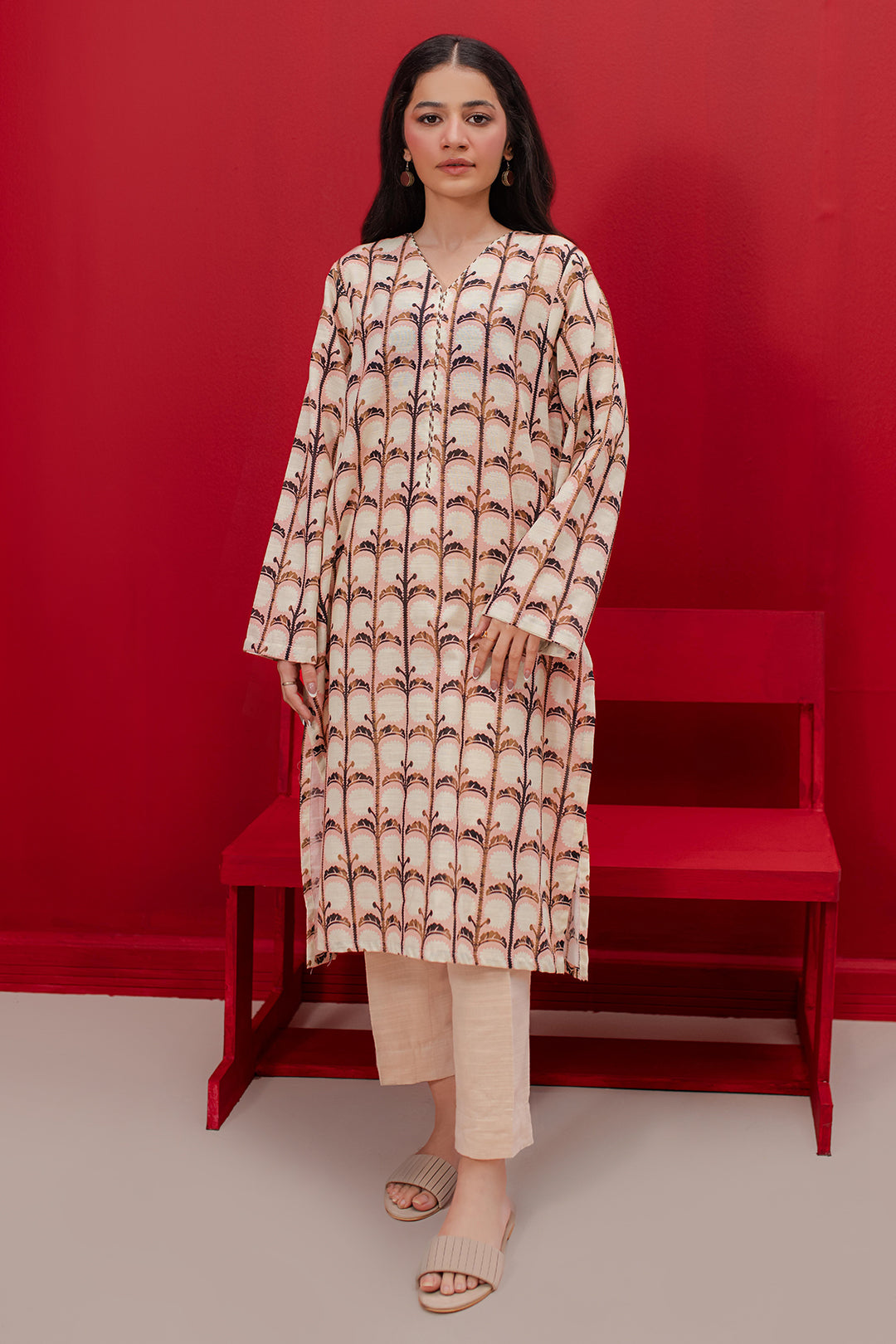 Zellbury | Winter Pret | Kurta - 3122 -  Zellbury Women Essential Pret - Original Designer Dress - House of Maryam
