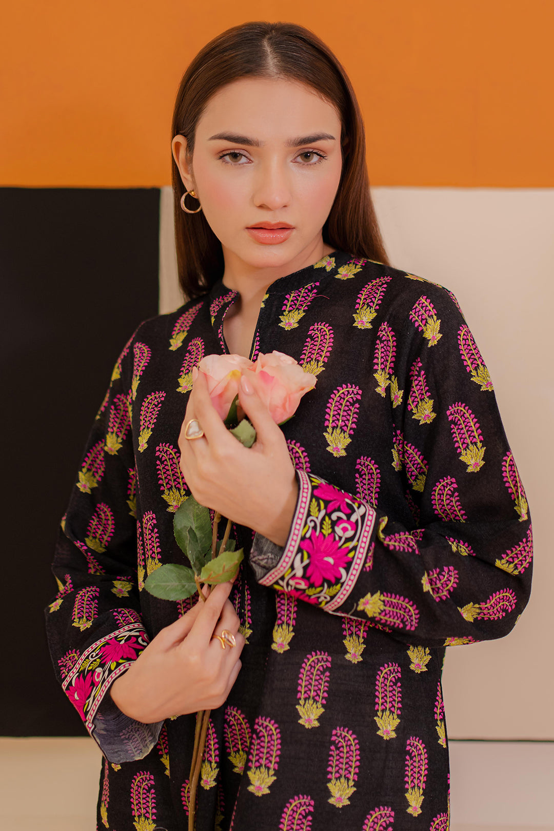 Zellbury | Winter Pret | Kurta - 3124 -  Zellbury Women Essential Pret - Original Designer Dress - House of Maryam