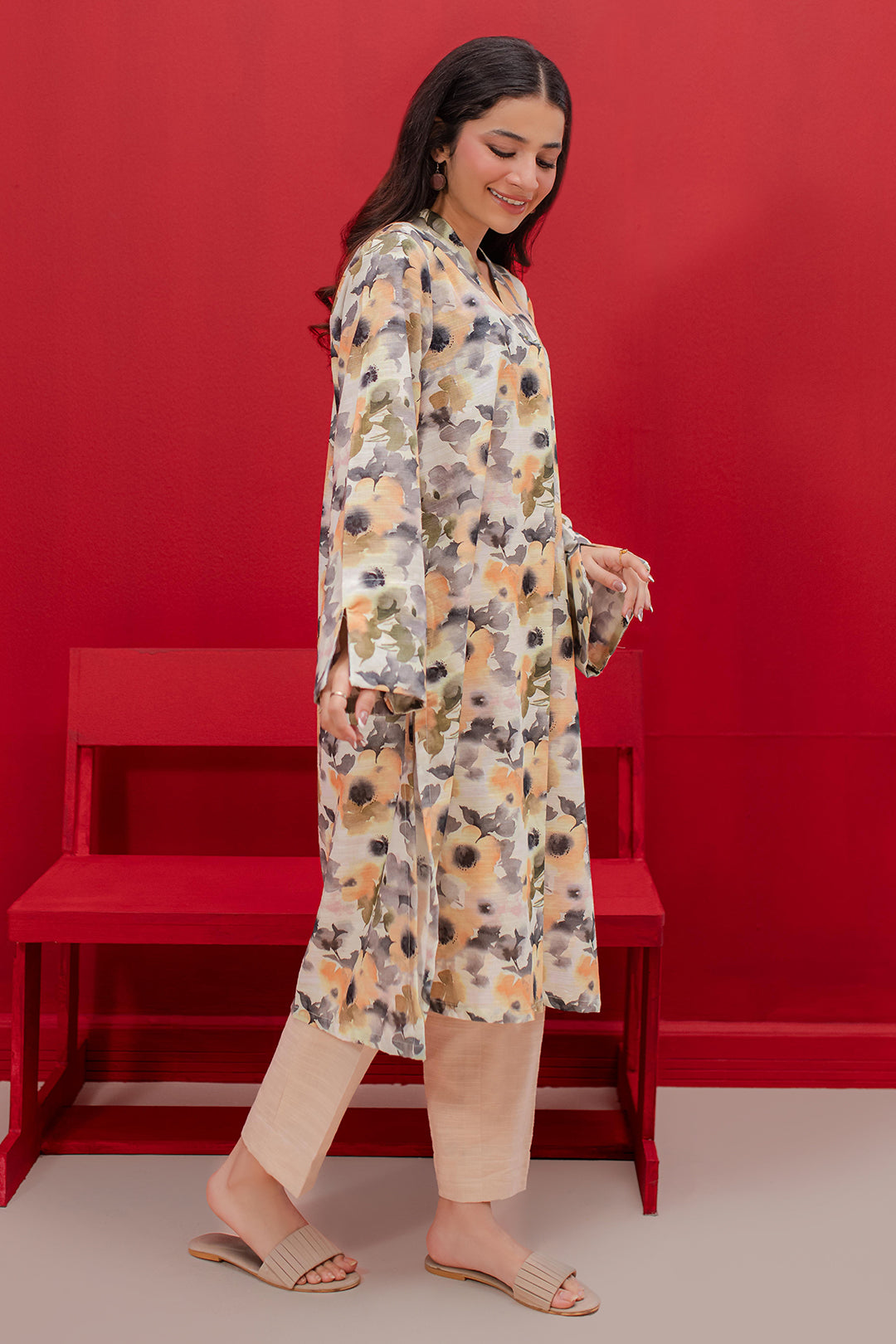 Zellbury | Winter Pret | Kurta - 3159 -  Zellbury Women Essential Pret - Original Designer Dress - House of Maryam