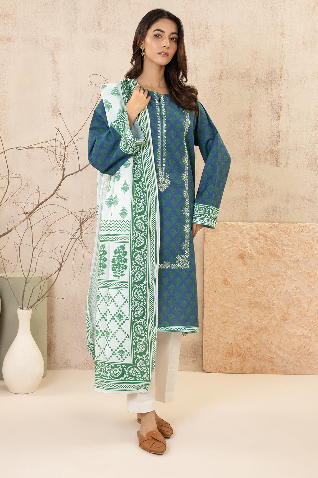 Zellbury | Winter Pret | Embroidered Kurta Dupatta - 2935