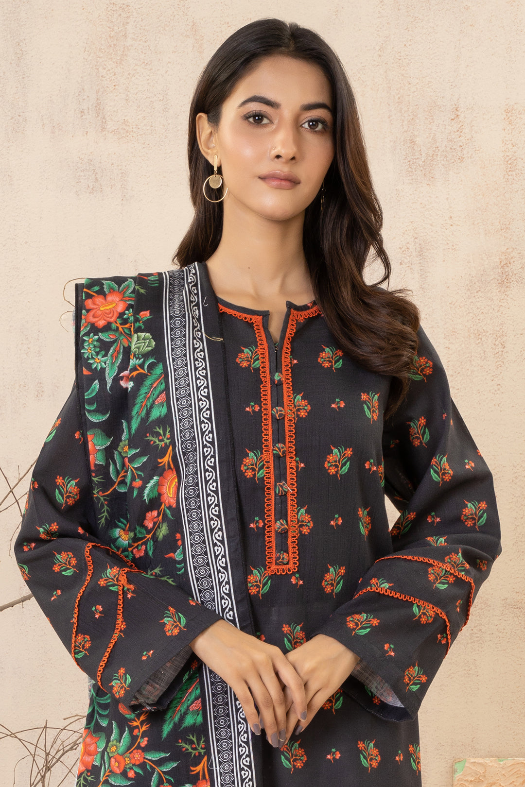 Zellbury | Winter Pret | Kurta Dupatta - 2979 -  Zellbury Women Essential Pret - Original Designer Dress - House of Maryam