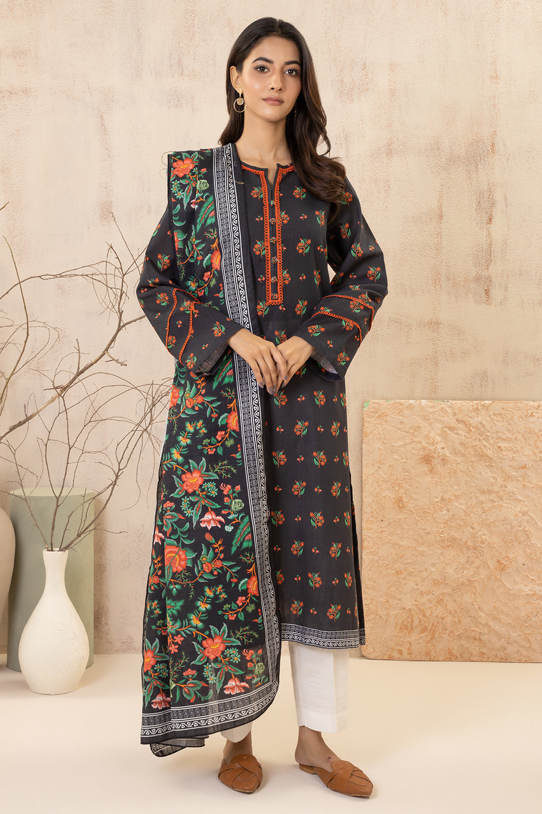 Zellbury | Winter Pret | Kurta Dupatta - 2979 -  Zellbury Women Essential Pret - Original Designer Dress - House of Maryam