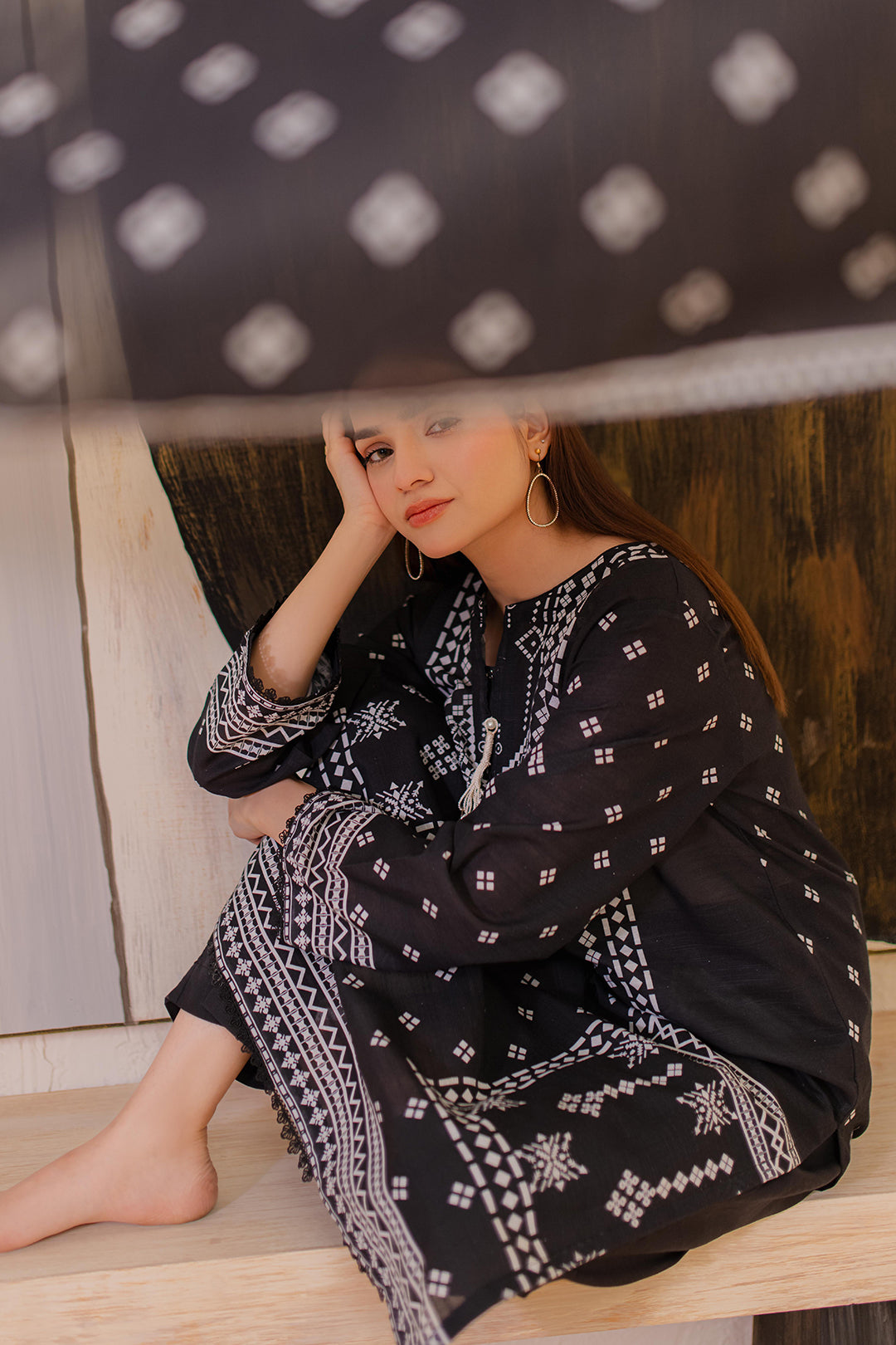 Zellbury | Winter Pret | Kurta Dupatta - 2981 -  Zellbury Women Essential Pret - Original Designer Dress - House of Maryam