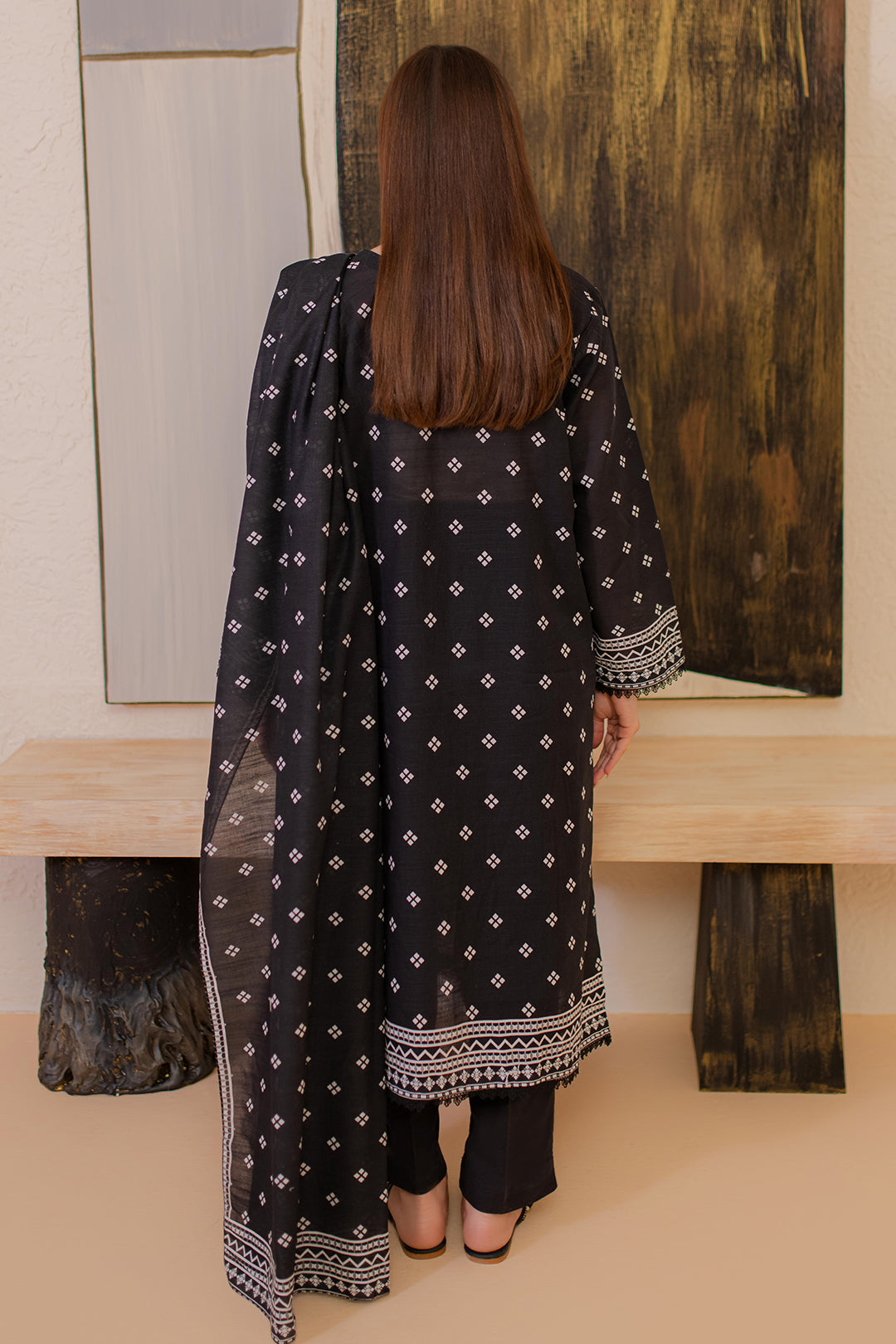 Zellbury | Winter Pret | Kurta Dupatta - 2981 -  Zellbury Women Essential Pret - Original Designer Dress - House of Maryam