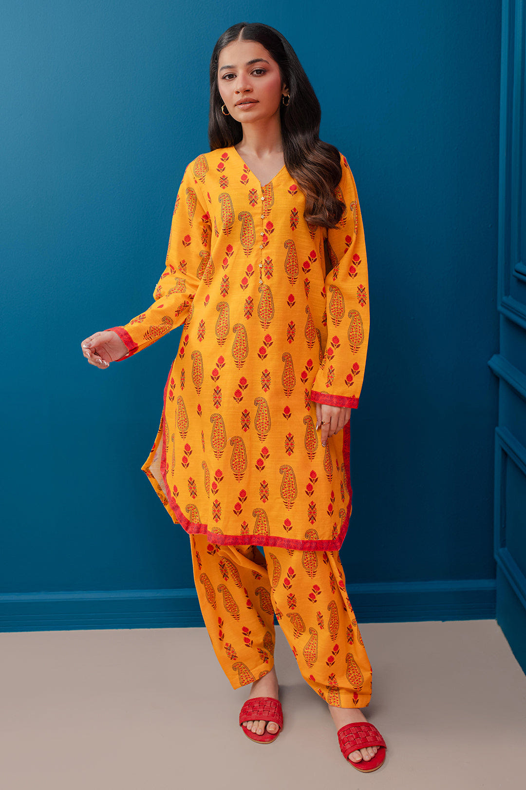 Zellbury | Winter Pret | Kurta Trouser - 2989 -  Zellbury Women Essential Pret - Original Designer Dress - House of Maryam