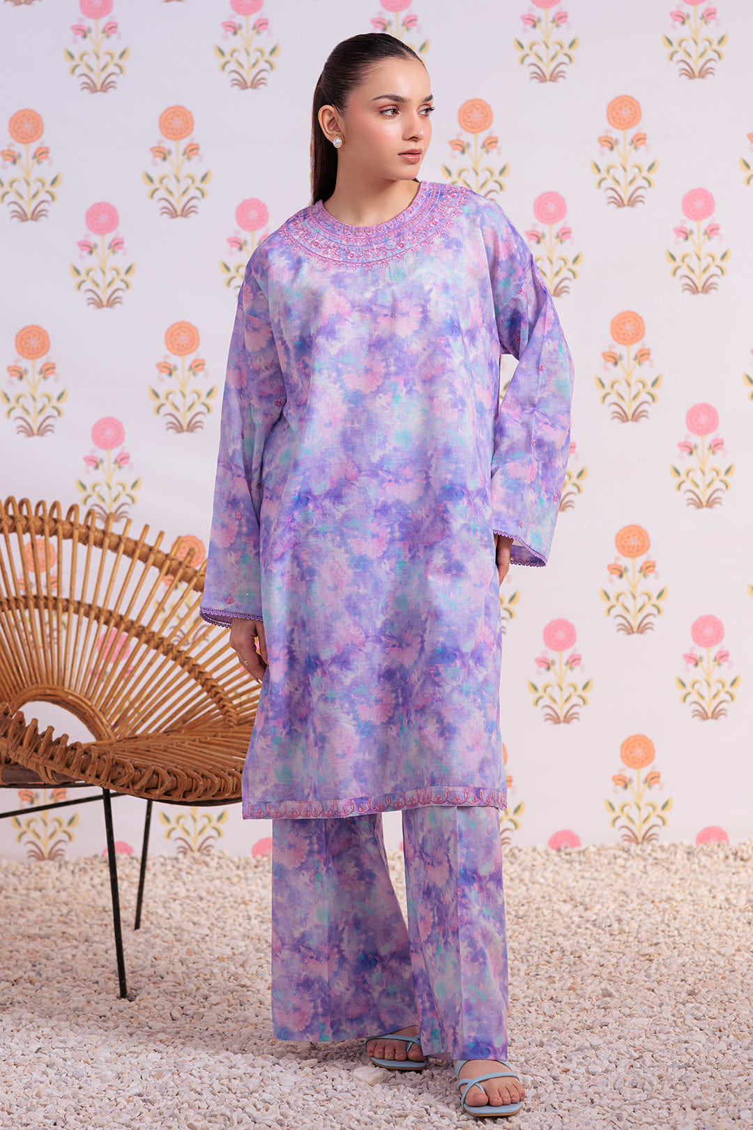 Zellbury | Summer Pret | Embroidered Kurta Trouser - 3000 -  Zellbury Women Essential Pret - Original Designer Dress - House of Maryam