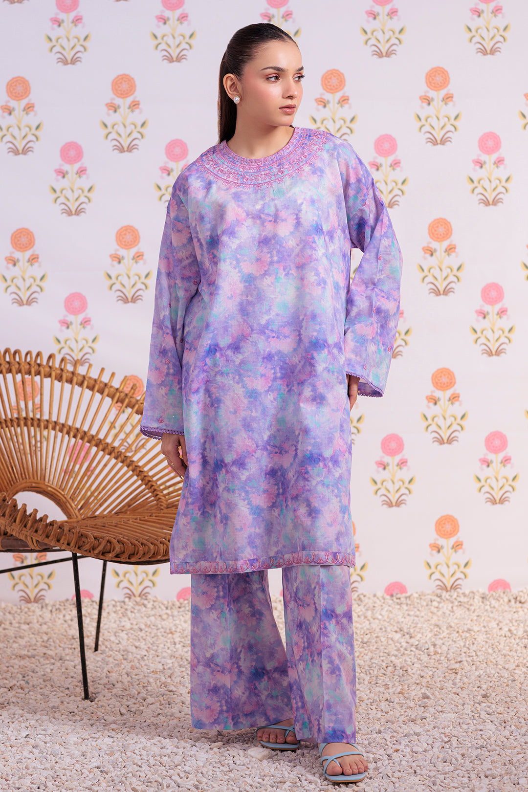 Zellbury | Summer Pret | Embroidered Kurta Trouser - 3000 -  Zellbury Women Essential Pret - Original Designer Dress - House of Maryam