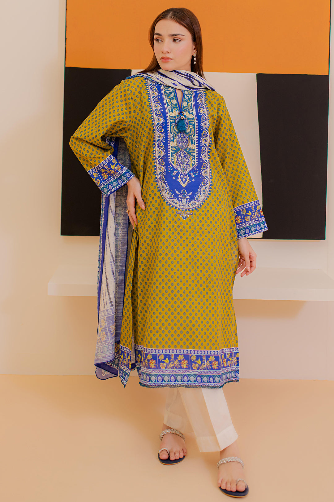 Zellbury | Winter Pret | Kurta Dupatta - 3032 -  Zellbury Women Essential Pret - Original Designer Dress - House of Maryam