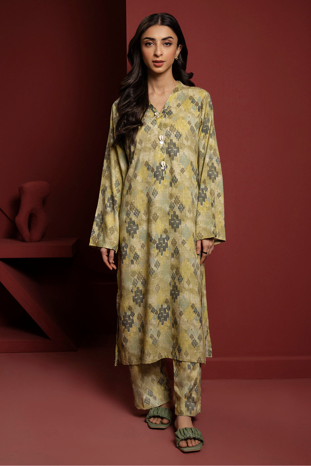 Zellbury | Winter Pret | Kurta Trouser - 3035 -  Zellbury Women Essential Pret - Original Designer Dress - House of Maryam