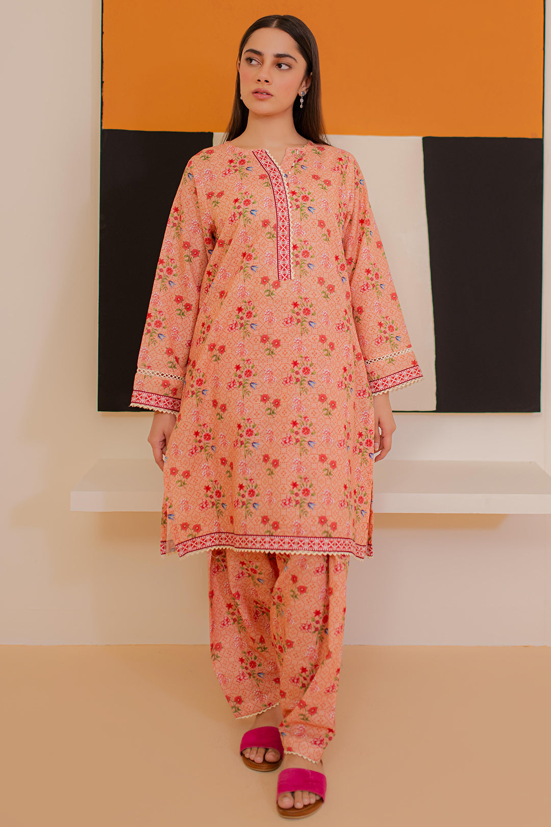 Zellbury | Winter Pret | Kurta Trouser - 3166 -  Zellbury Women Essential Pret - Original Designer Dress - House of Maryam