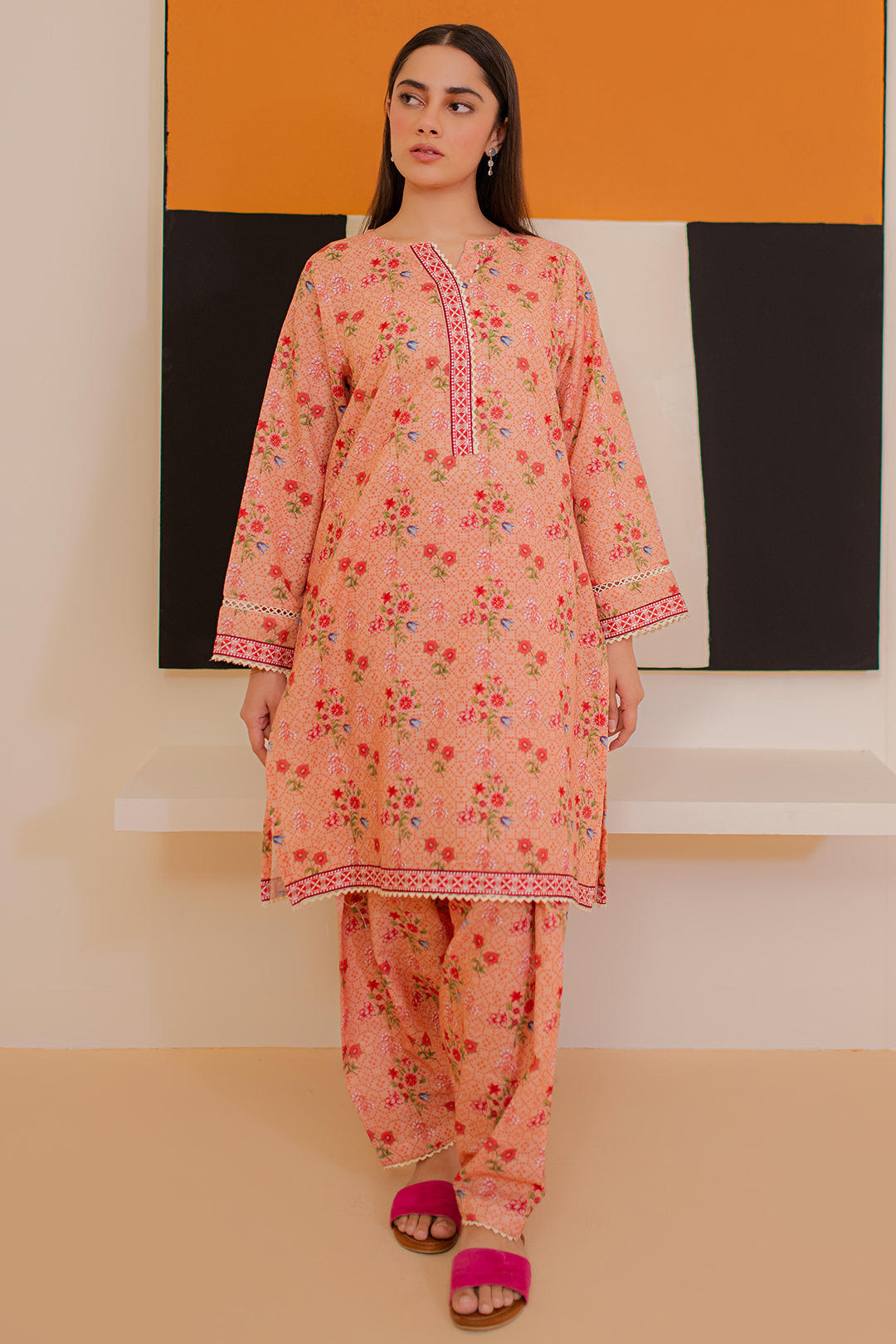 Zellbury | Winter Pret | Kurta Trouser - 3166 -  Zellbury Women Essential Pret - Original Designer Dress - House of Maryam
