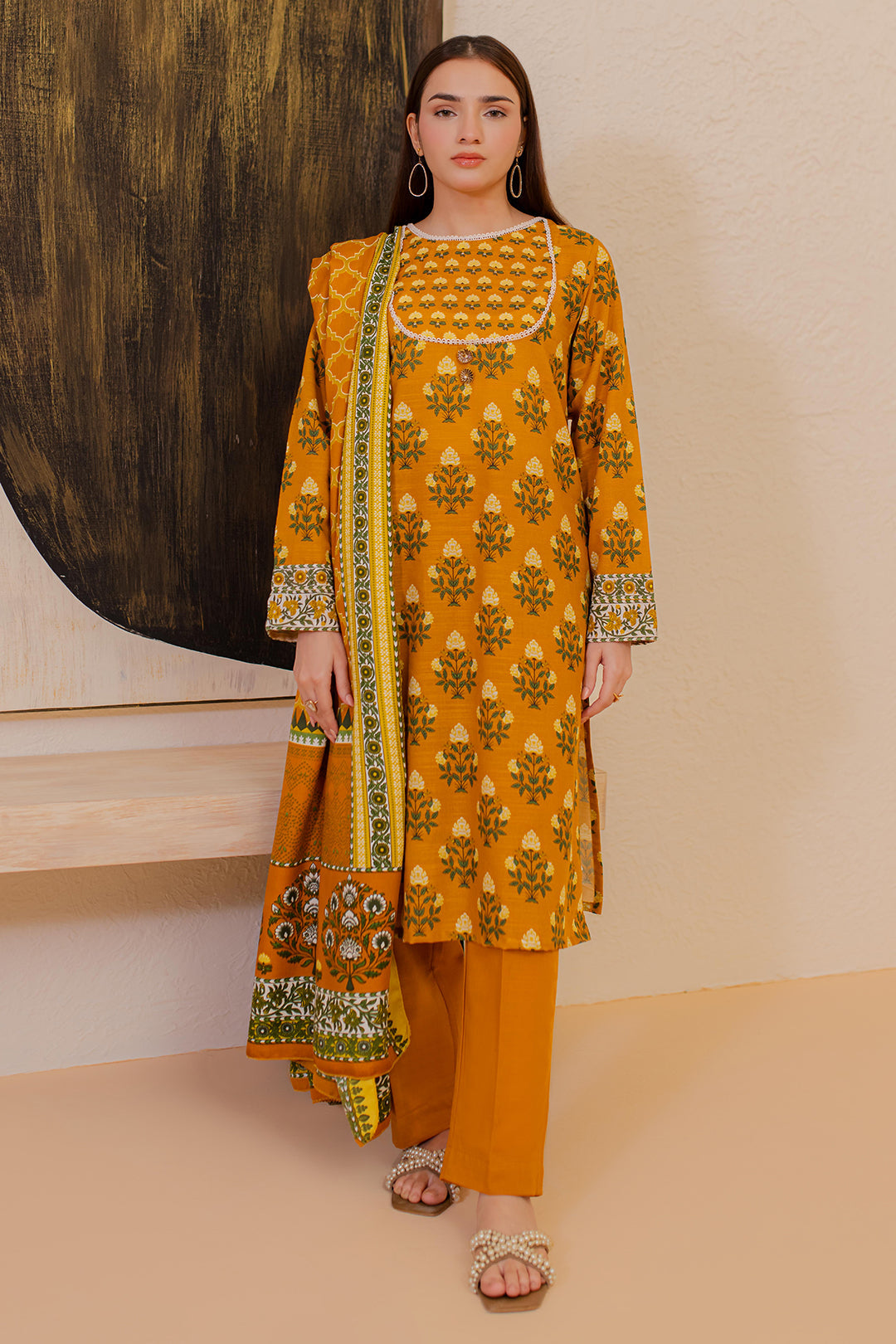 Zellbury | Winter Pret | Kurta Shawl Trouser - 2946 -  Zellbury Women Essential Pret -  House of Maryam