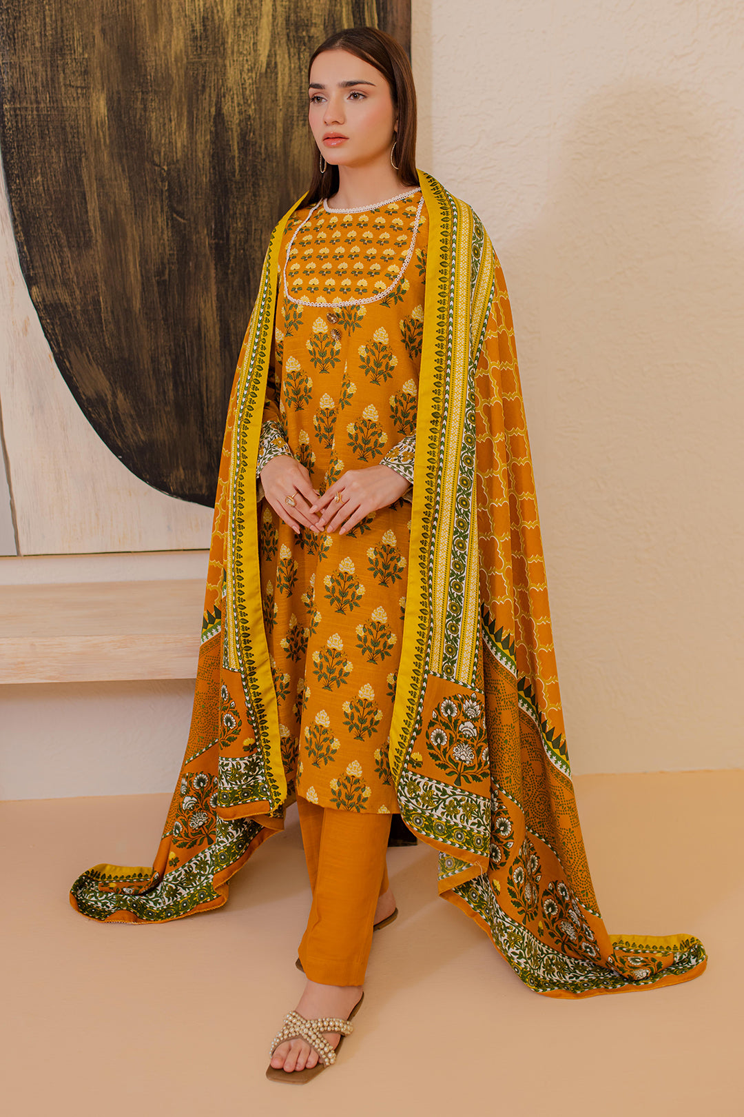 Zellbury | Winter Pret | Kurta Shawl Trouser - 2946 -  Zellbury Women Essential Pret - Original Designer Dress - House of Maryam
