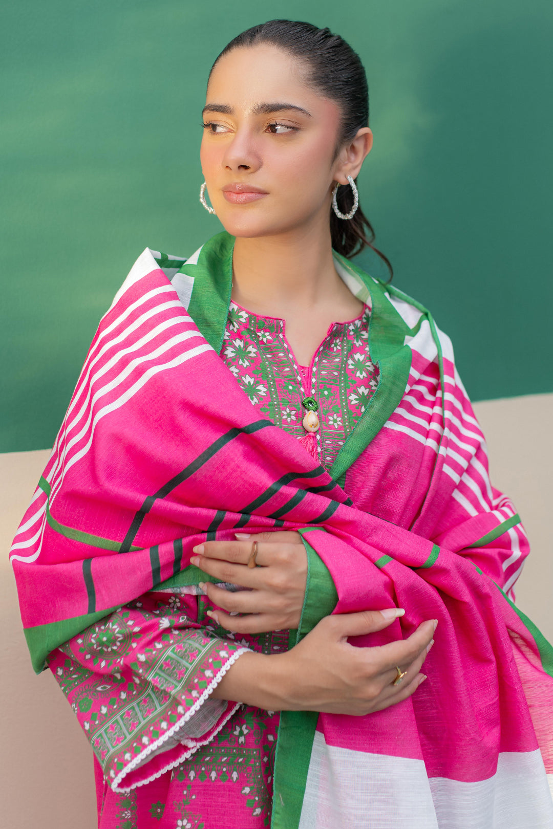 Zellbury | Winter Pret | Kurta Dupatta Trouser - 2949 -  Zellbury Women Essential Pret - Original Designer Dress - House of Maryam
