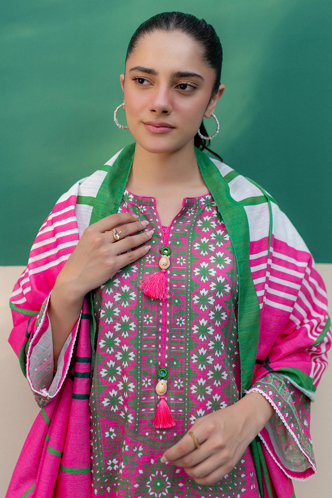 Zellbury | Winter Pret | Kurta Dupatta Trouser - 2949 -  Zellbury Women Essential Pret - Original Designer Dress - House of Maryam