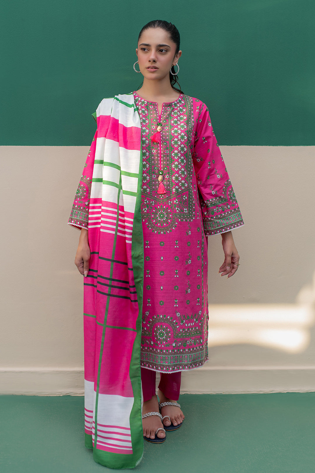 Zellbury | Winter Pret | Kurta Dupatta Trouser - 2949 -  Zellbury Women Essential Pret - Original Designer Dress - House of Maryam