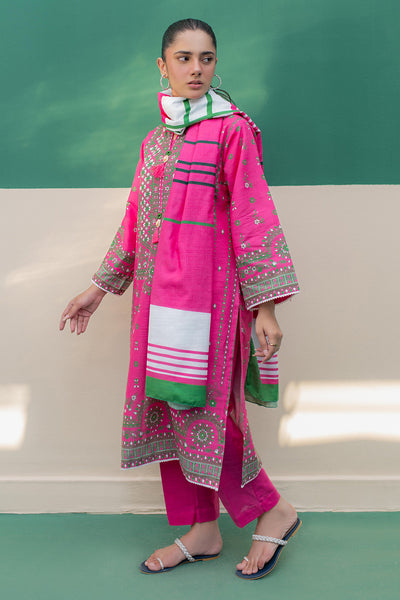 Zellbury | Winter Pret | Kurta Dupatta Trouser - 2949 -  Zellbury Women Essential Pret - Original Designer Dress - House of Maryam