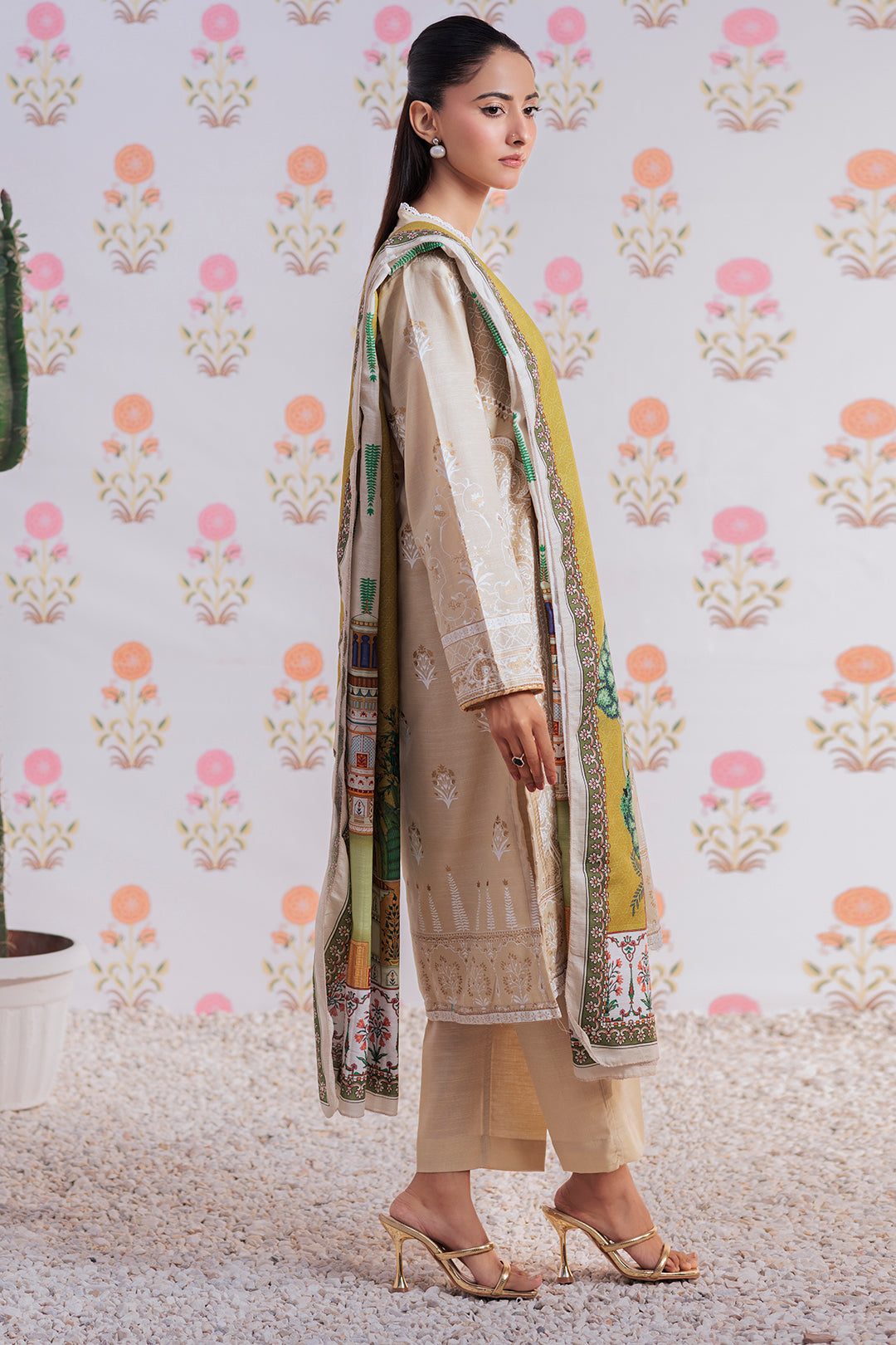 Zellbury | Winter Pret | Embroidered Kurta Dupatta Trouser - 2950 -  Zellbury Women Essential Pret - Original Designer Dress - House of Maryam