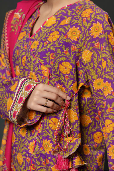 Zellbury | Winter Pret | Kurta Dupatta Trouser - 3006 -  Zellbury Women Essential Pret - Original Designer Dress - House of Maryam