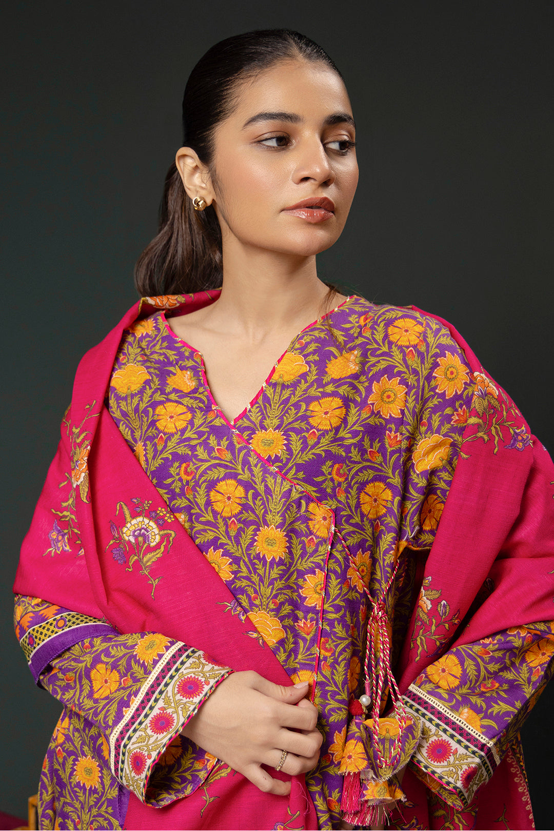 Zellbury | Winter Pret | Kurta Dupatta Trouser - 3006 -  Zellbury Women Essential Pret - Original Designer Dress - House of Maryam