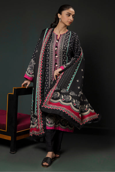 Zellbury | Winter Pret | Kurta Shawl Trouser - 3008 -  Zellbury Women Essential Pret - Original Designer Dress - House of Maryam