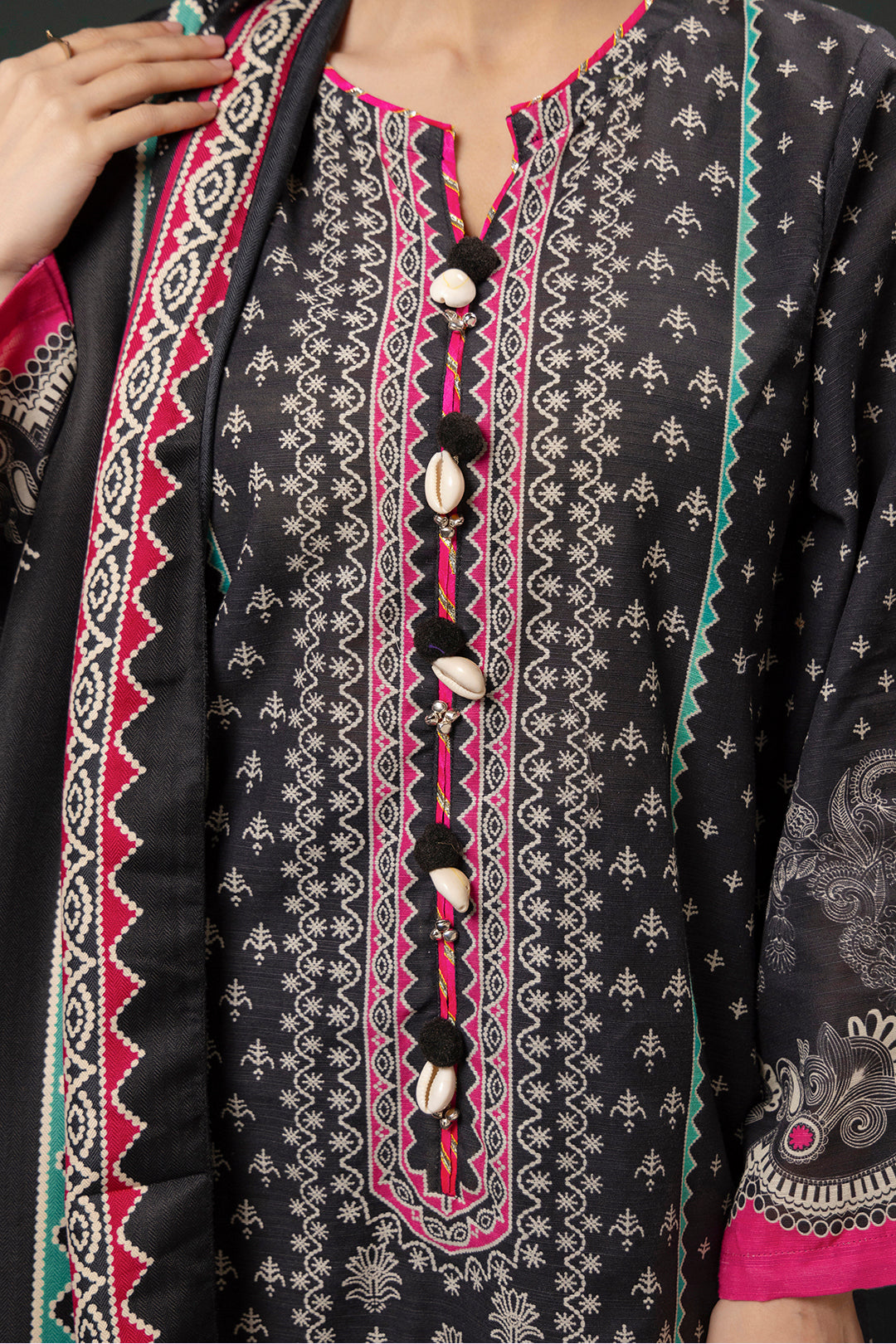 Zellbury | Winter Pret | Kurta Shawl Trouser - 3008 -  Zellbury Women Essential Pret - Original Designer Dress - House of Maryam