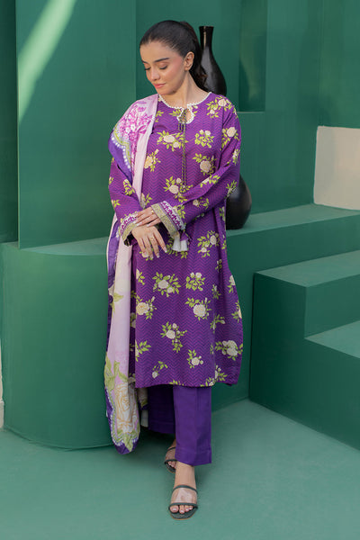 Zellbury | Winter Pret | Kurta Shawl Trouser - 3010 -  Zellbury Women Essential Pret - Original Designer Dress - House of Maryam