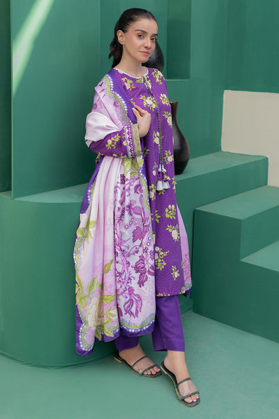 Zellbury | Winter Pret | Kurta Shawl Trouser - 3010 -  Zellbury Women Essential Pret - Original Designer Dress - House of Maryam