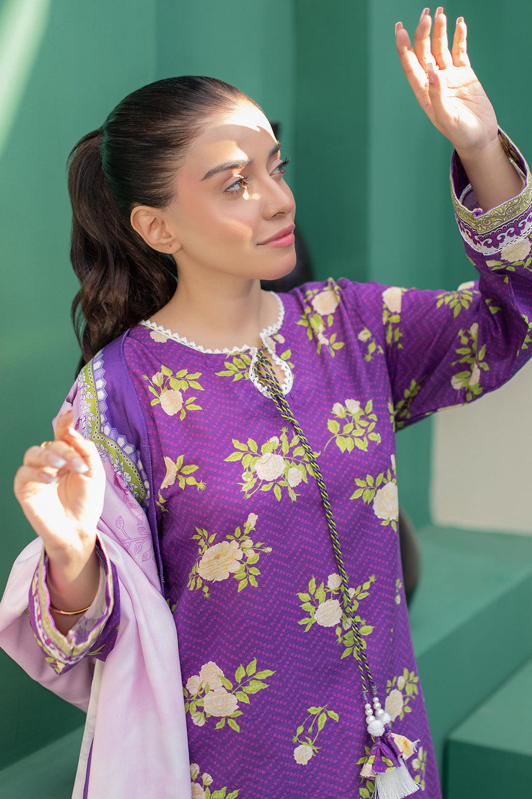 Zellbury | Winter Pret | Kurta Shawl Trouser - 3010 -  Zellbury Women Essential Pret - Original Designer Dress - House of Maryam