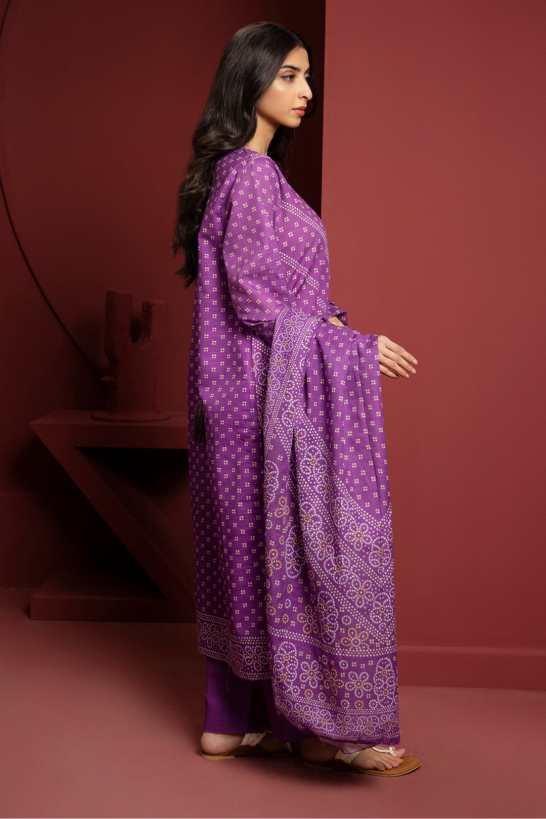 Zellbury | Winter Pret | Kurta Dupatta Trouser - 3072 -  Zellbury Women Essential Pret - Original Designer Dress - House of Maryam