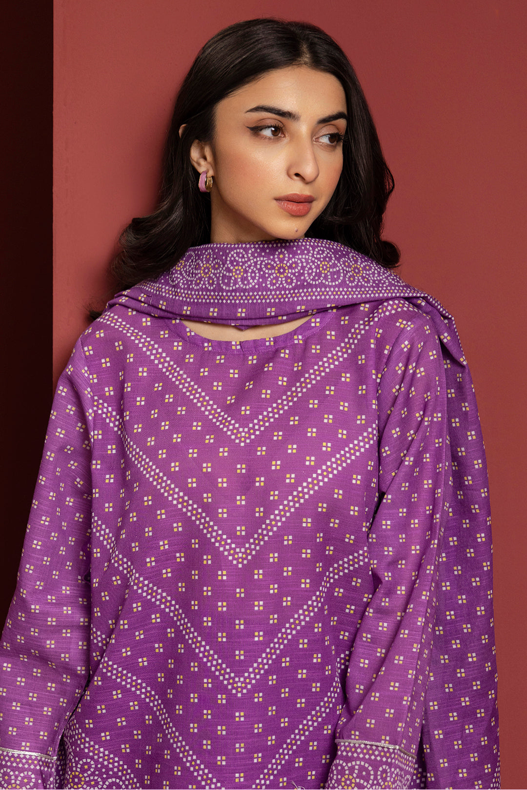 Zellbury | Winter Pret | Kurta Dupatta Trouser - 3072 -  Zellbury Women Essential Pret - Original Designer Dress - House of Maryam