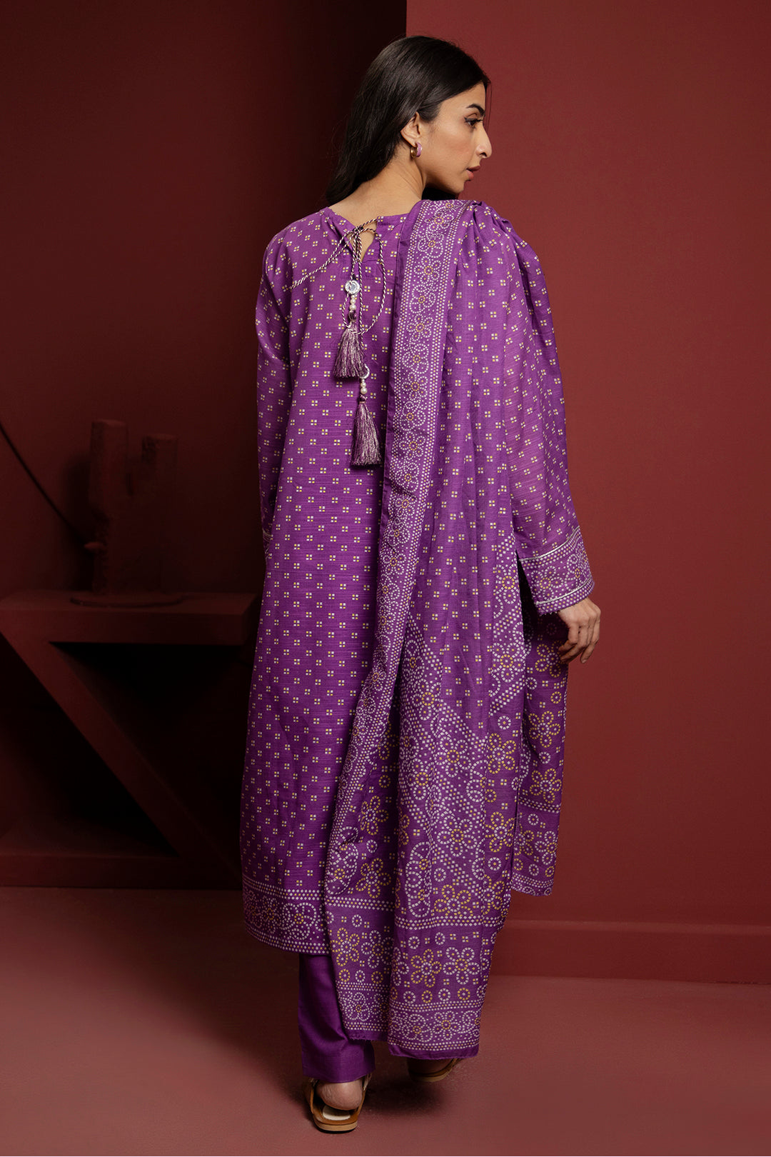 Zellbury | Winter Pret | Kurta Dupatta Trouser - 3072 -  Zellbury Women Essential Pret - Original Designer Dress - House of Maryam