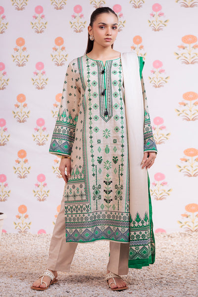 Zellbury | Winter Pret | Embroidered Kurta Dupatta Trouser - 3075 -  Zellbury Women Essential Pret - Original Designer Dress - House of Maryam