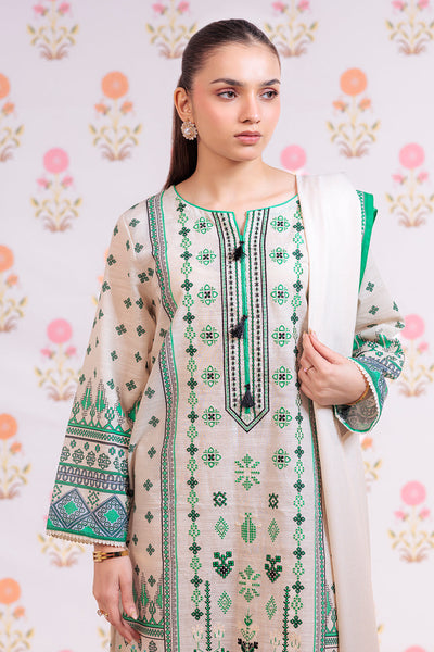 Zellbury | Winter Pret | Embroidered Kurta Dupatta Trouser - 3075 -  Zellbury Women Essential Pret - Original Designer Dress - House of Maryam