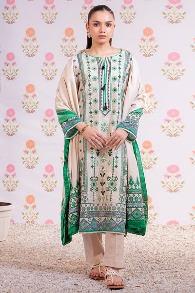 Zellbury | Winter Pret | Embroidered Kurta Dupatta Trouser - 3075 -  Zellbury Women Essential Pret - Original Designer Dress - House of Maryam