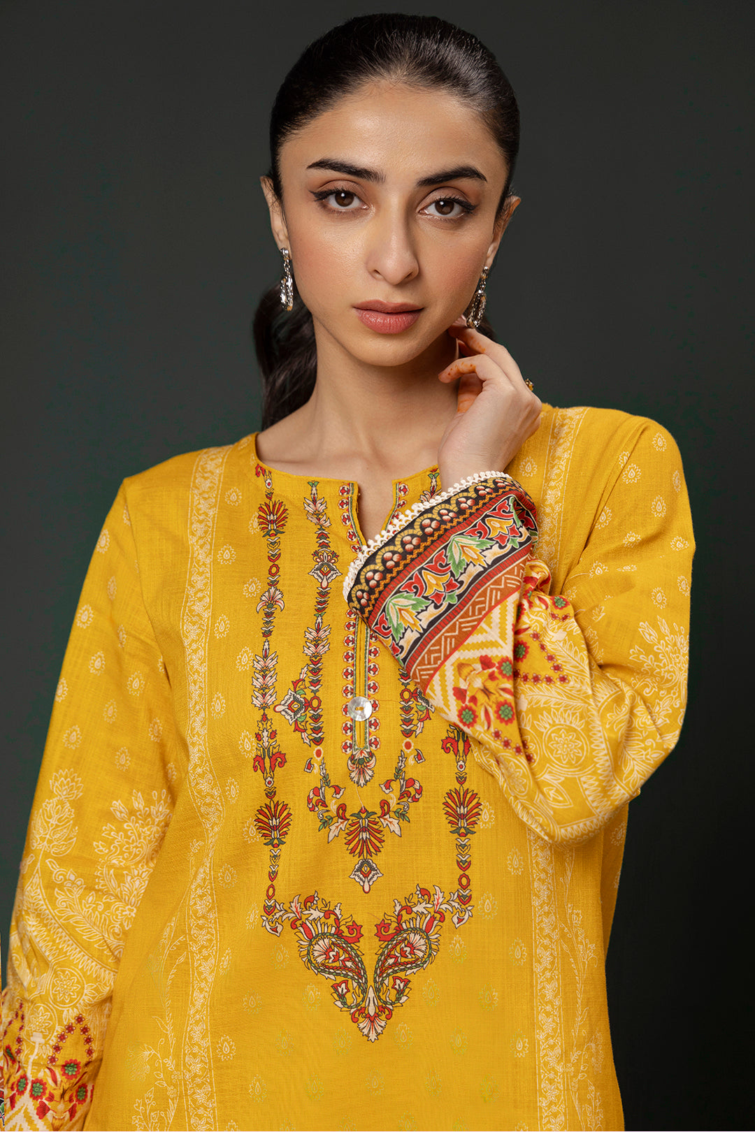 Zellbury | Winter Pret | Kurta Dupatta Trouser - 3151 -  Zellbury Women Essential Pret - Original Designer Dress - House of Maryam