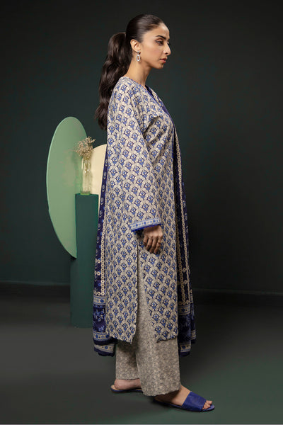 Zellbury | Winter Pret | Kurta Shawl Trouser - 3153 -  Zellbury Women Essential Pret - Original Designer Dress - House of Maryam
