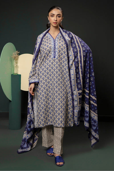 Zellbury | Winter Pret | Kurta Shawl Trouser - 3153 -  Zellbury Women Essential Pret - Original Designer Dress - House of Maryam