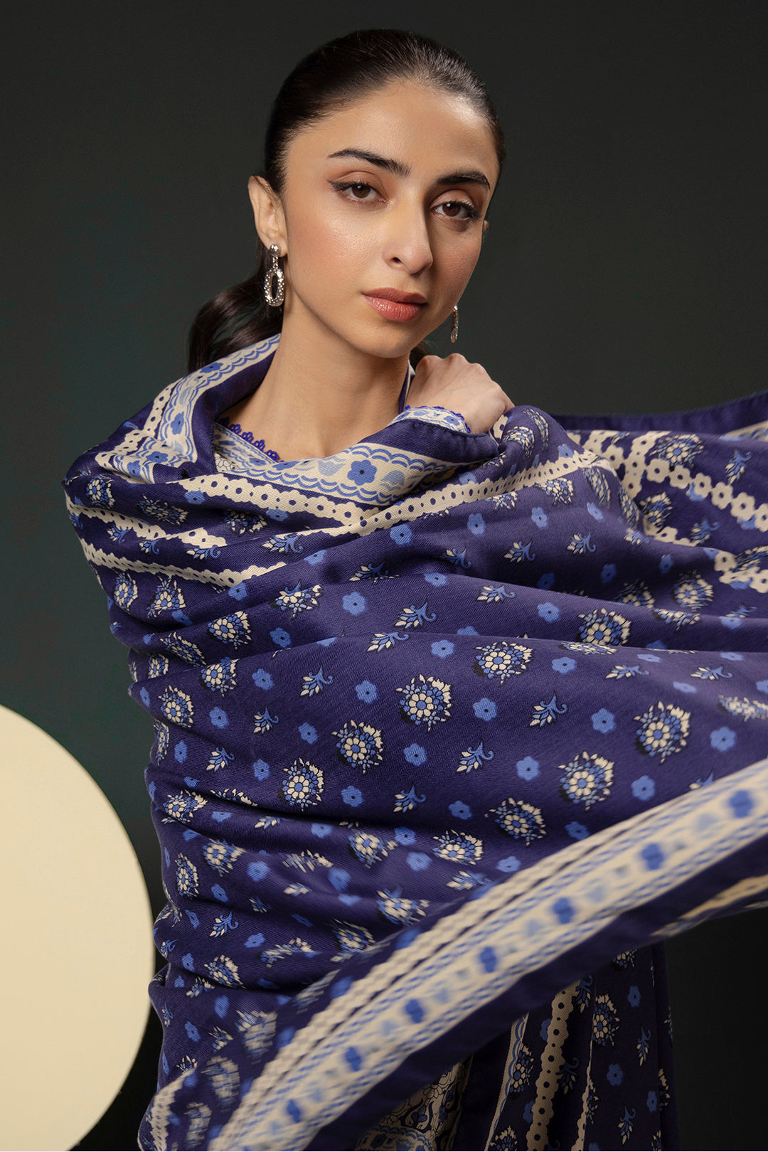 Zellbury | Winter Pret | Kurta Shawl Trouser - 3153 -  Zellbury Women Essential Pret - Original Designer Dress - House of Maryam