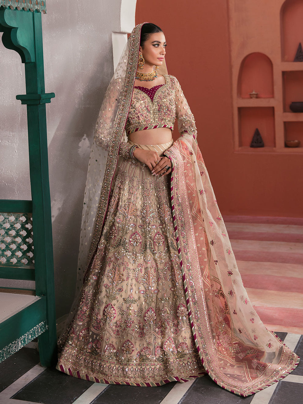 Gulaal | Wedding Formals | ANSHAH GL-WS-22V1-28 (IVORY WHITE LEHNGA CHOLI) -  Gulaal Bridal -  House of Maryam