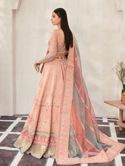 Gulaal | Wedding Formals | AFREEN GL-WS-22V1-29 (PEACH LEHNGA CHOLI) -  Gulaal Bridal - Original Designer Dress - House of Maryam