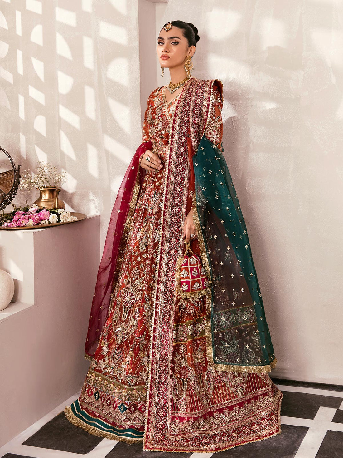 Gulaal | Wedding Formals | ZAIRA GL-WS-22V1-30 (RUST ANGRAKHA) -  Gulaal Bridal -  House of Maryam