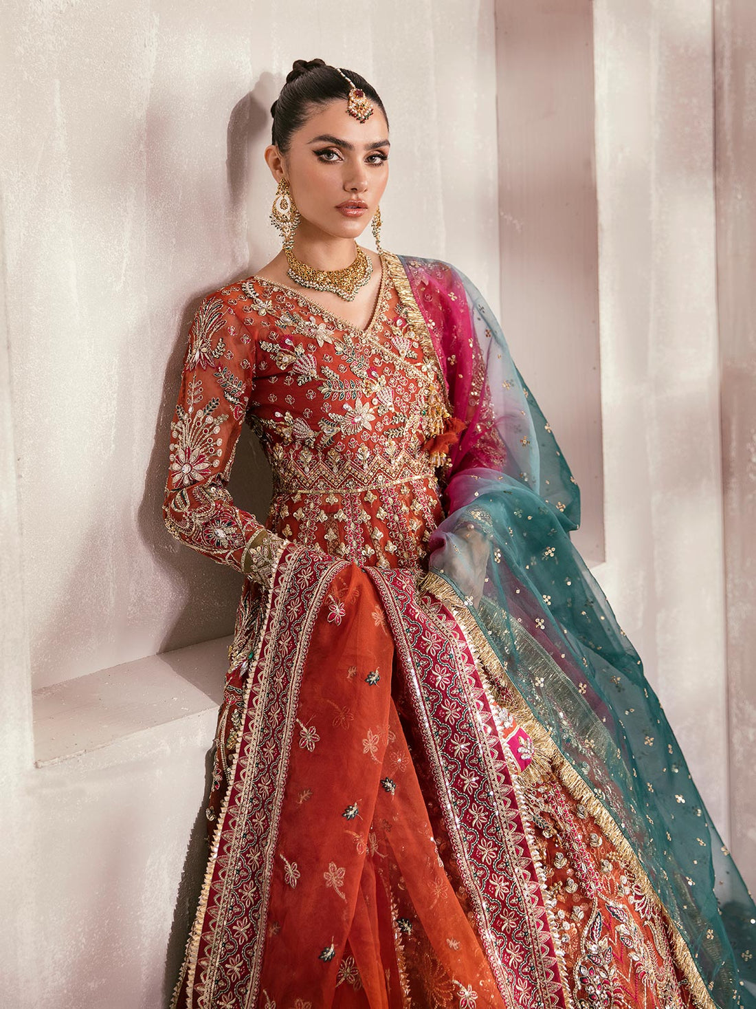 Gulaal | Wedding Formals | ZAIRA GL-WS-22V1-30 (RUST ANGRAKHA)