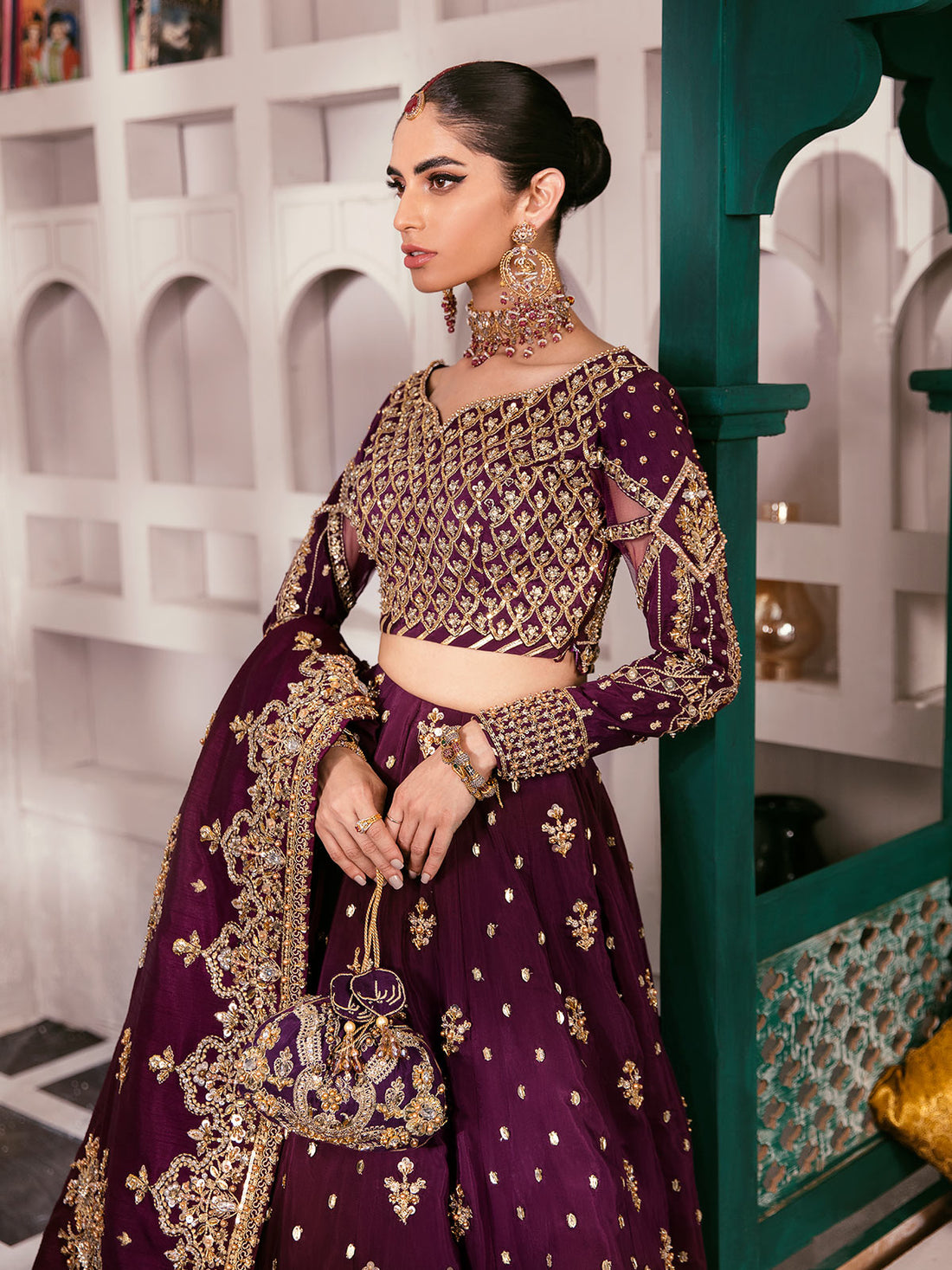 Gulaal | Wedding Formals | SHAZMINAH GL-WS-22V1-31 (LEHNGA AND CHOLI)