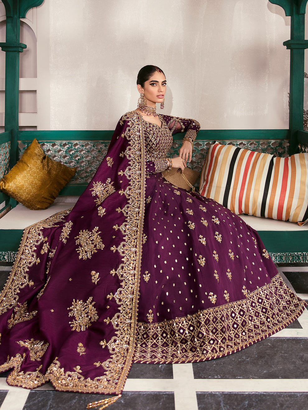 Gulaal | Wedding Formals | SHAZMINAH GL-WS-22V1-31 (LEHNGA AND CHOLI)