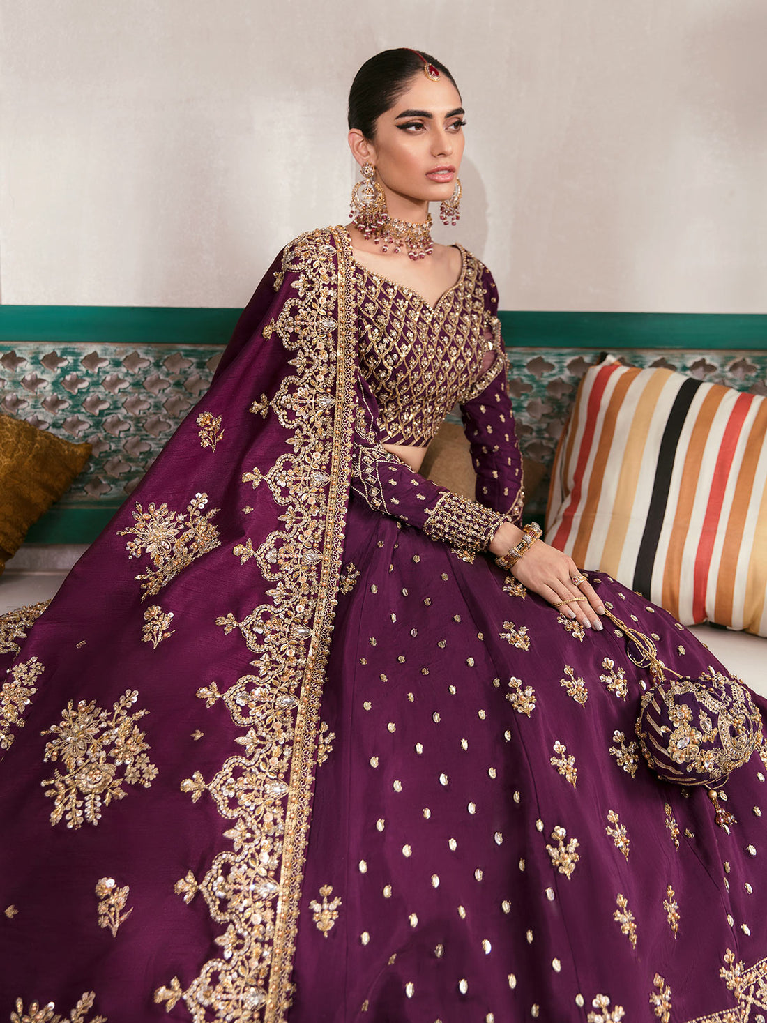 Gulaal | Wedding Formals | SHAZMINAH GL-WS-22V1-31 (LEHNGA AND CHOLI)